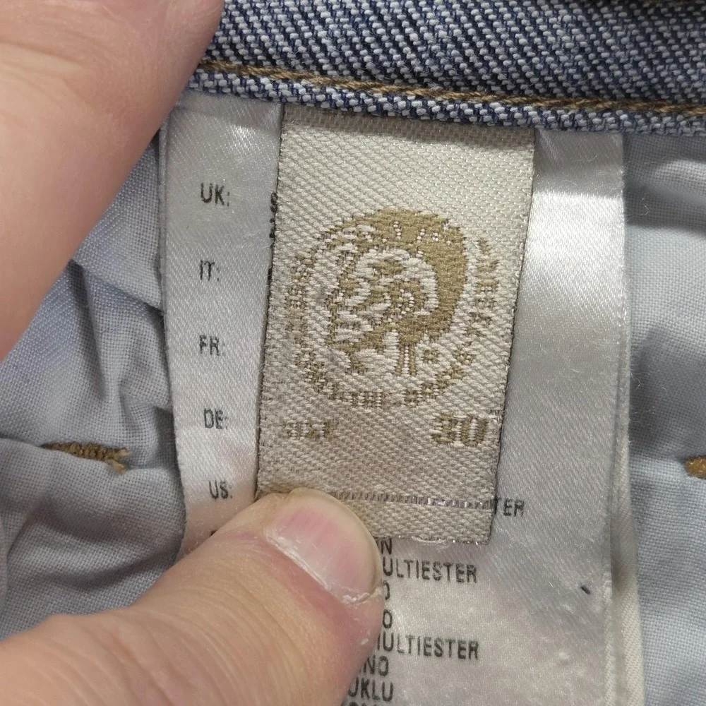 Diesel Jeans Mens 30x32 Blue Akee Regular Slim Tapered Button Fly Stretch 084GG